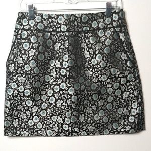 Ann Taylor LOFT NWT Black Floral Skirt - 2